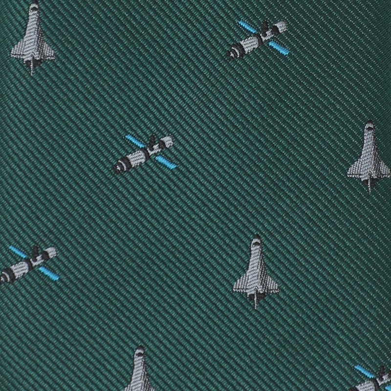 MENDEPOT Space Ties Airplanes Necktie Astronaut UFO Tie Men Birthday Father's Day Gift (Space Station) - Image 4